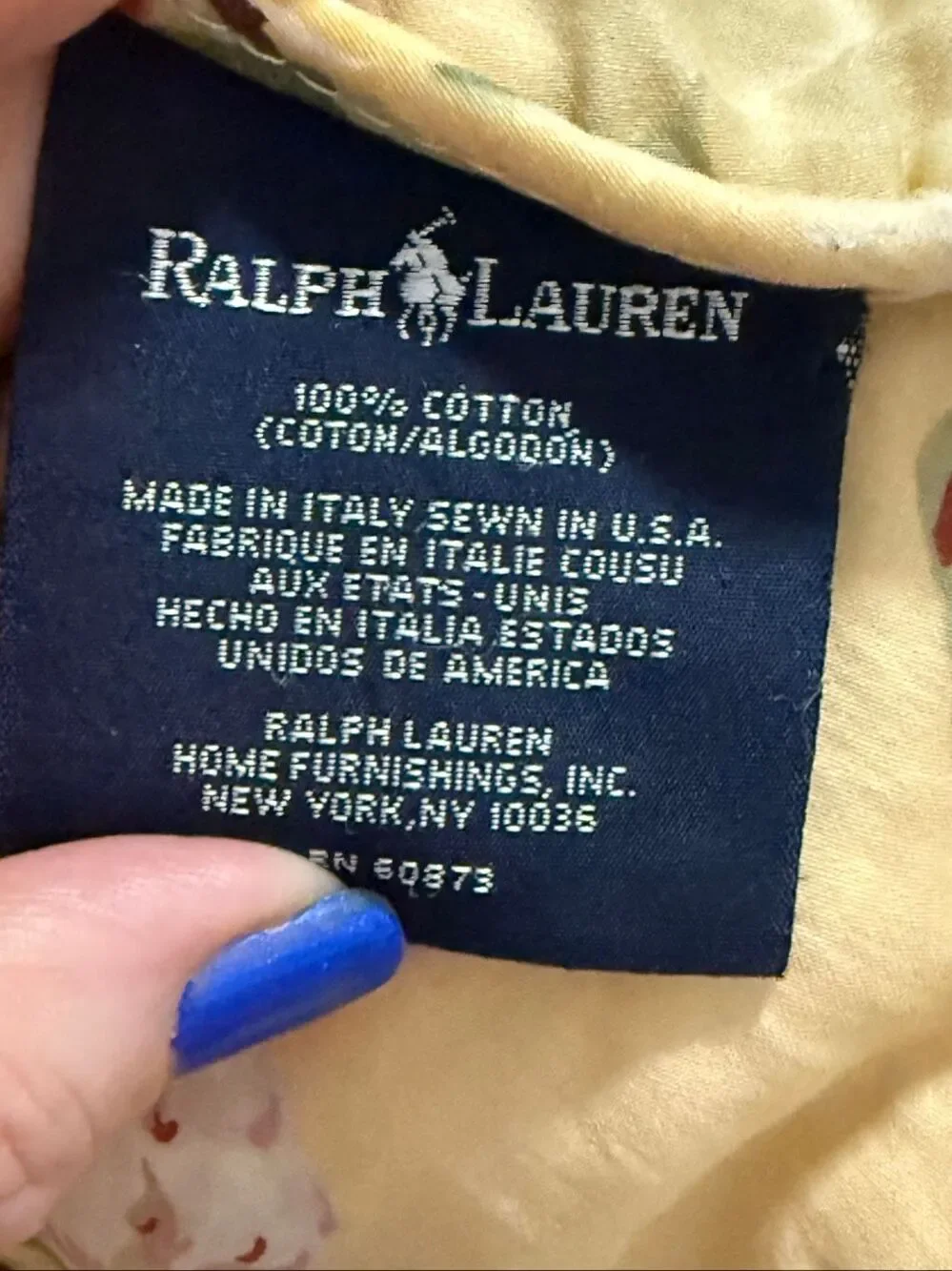 Ralph Lauren Full/Queen Size Comforter Sophie Brooke Yellow Floral Retired